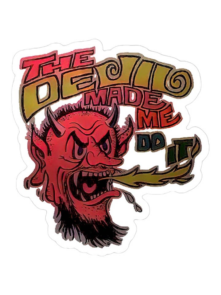 Pegatina El diablo me hizo hacerlo para venta al por mayor de Dirty Livin’