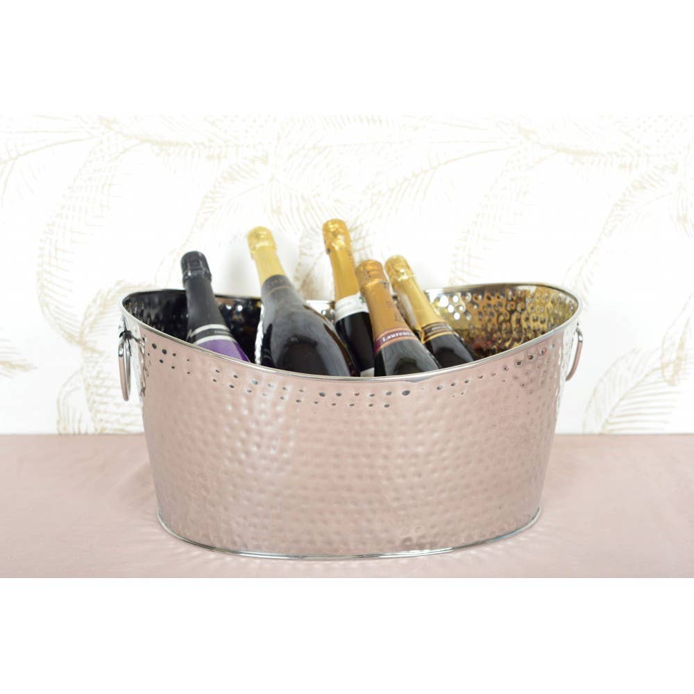 AULICA - Wholesale Wine Bucket - Hammered silver champagne bucket 49x35x23.5cm2
