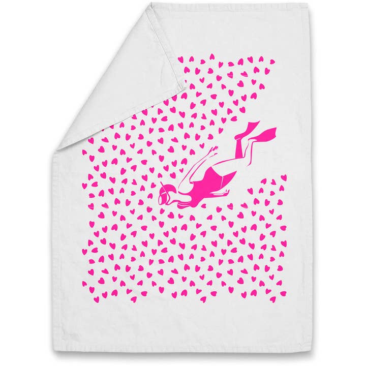 Pano de loiça - Mar do Coração por atacado de nobis design