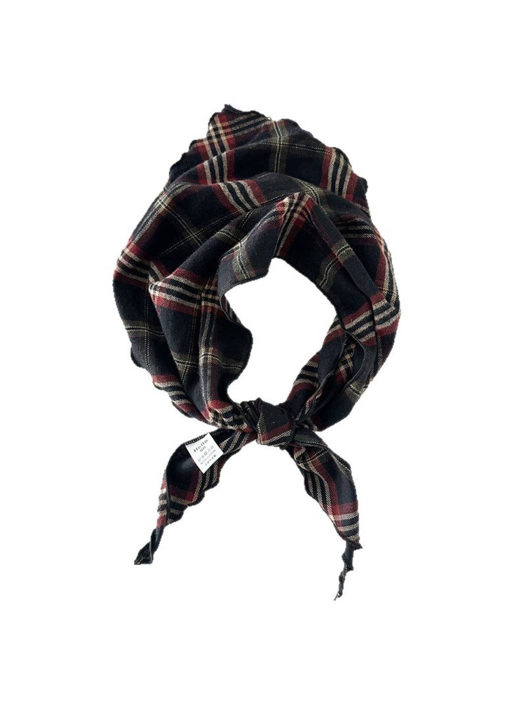 Funkyrel® Atzbranding Limited - Wholesale Scarf - Women's - Scarvii - Vintage Plaid Triangle Scarf0