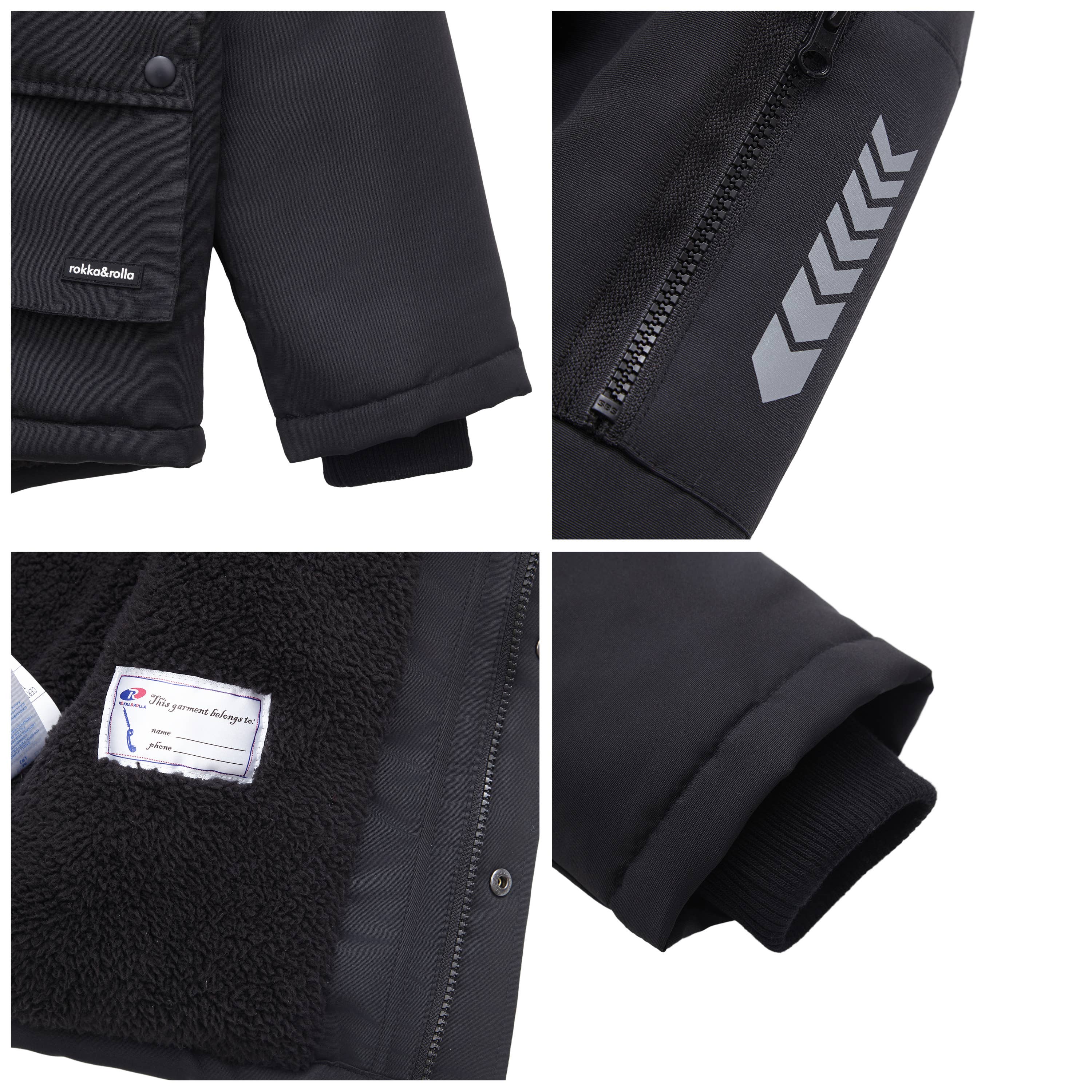 Rokka & Rolla - Wholesale Parka - Kids - Boys' Winter Coat with Faux Fur Hood Parka Jacket33