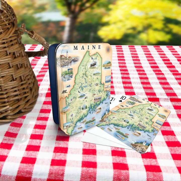XPLORER MAPS - Wholesale Playing Cards - Maine State Map Playing Cards 2