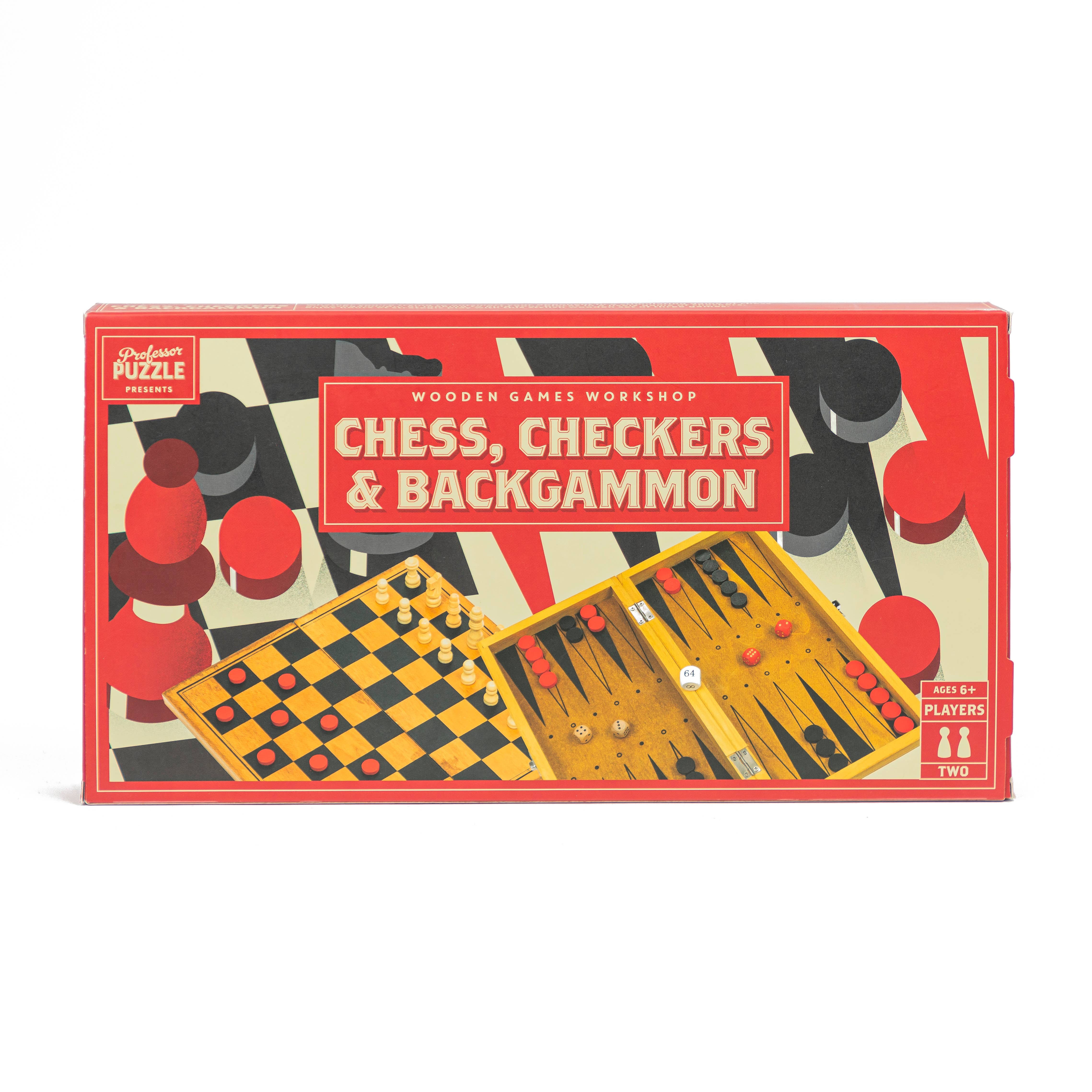 Professor Puzzle USA, Inc. - Wholesale Board Game - Chess, Checkers & Backgammon Games Set of 33