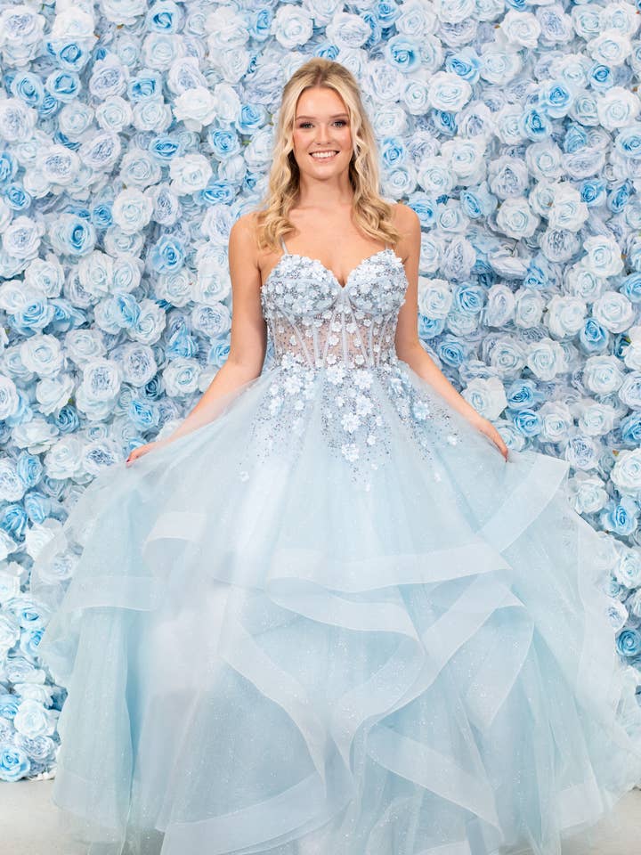 Kelly Pale Blue PREORDER for wholesale by Ruby Prom