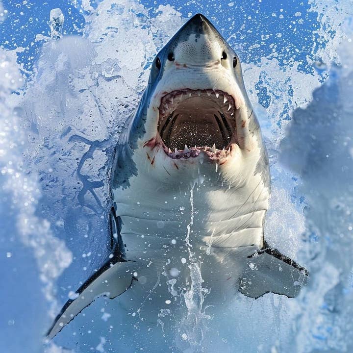 Grande Frayeur Requin Blanc pour la vente par Paint with Number