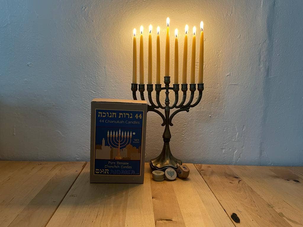 Ohr Judaica - Wholesale Tapered Candle/Candlestick - Handmade Beeswax Chanukah Candles - 44 Pack3