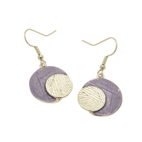 Bold Blue Disc Earrings for wholesale by Miss Milly Limited