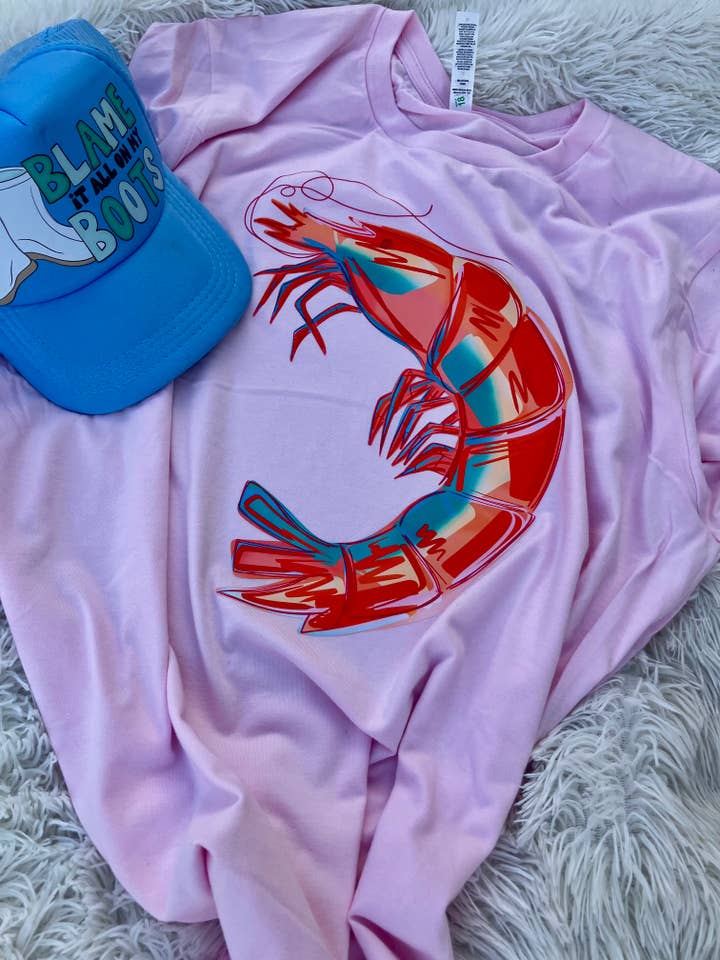 on the Bayou - Wholesale Screen Printed T-Shirt - Women's - shrimp coastal gulf t-shirt5