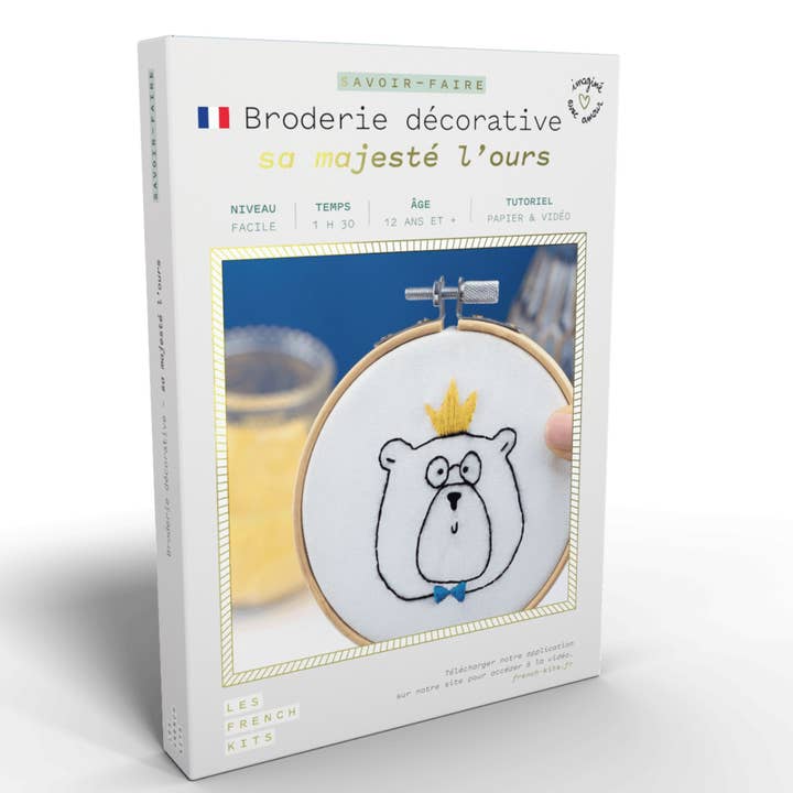French'Kits - Dekorativ broderi - Hennes Majestät Björnen för wholesale av French Kits