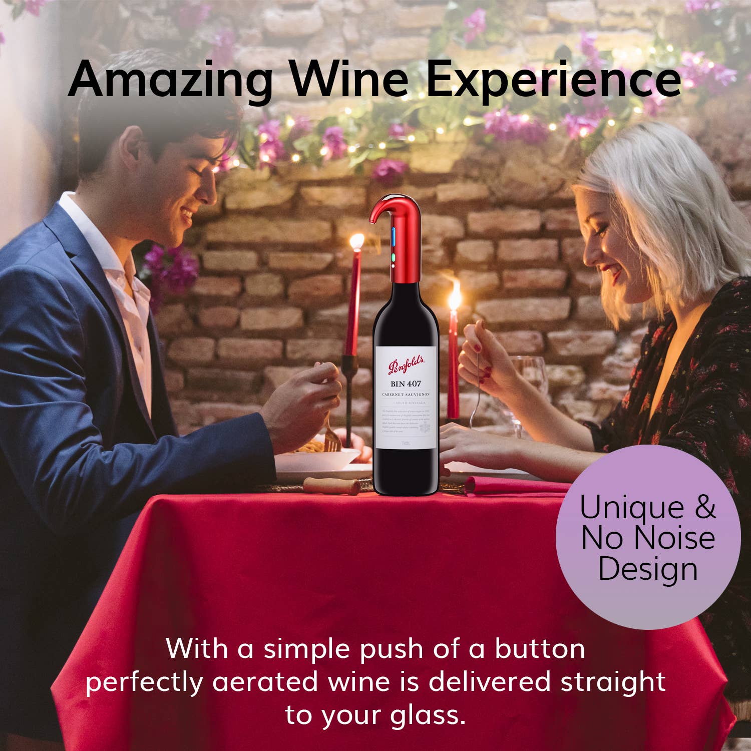 The Wine Savant /  Khen Glassware – wholesale Vinluftare – Elektrisk vinluftningsdispenser - bärbart vintillbehör6