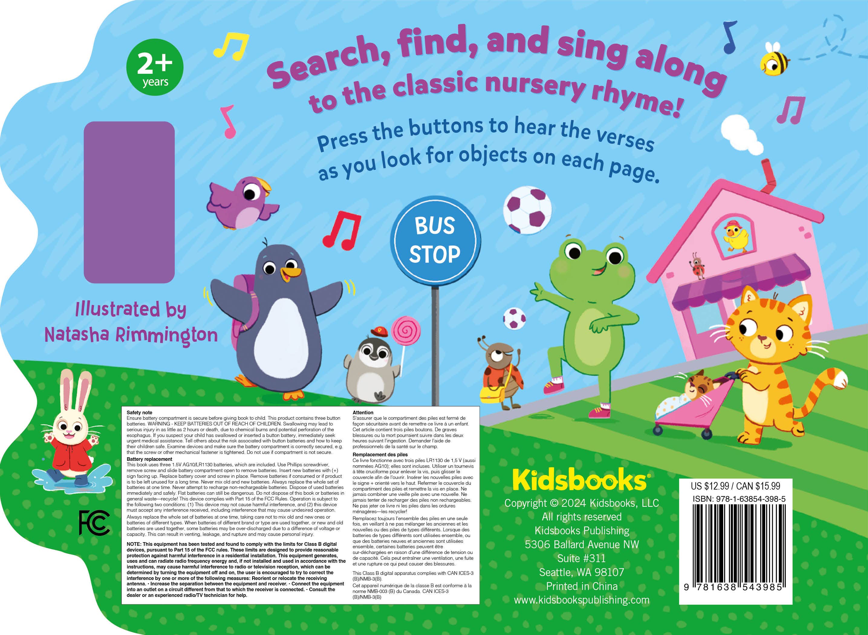 Kidsbooks Publishing - Wholesale Baby & Toddler Book (0-2) - Search & Find Wheels on the Bus: 6-Button Sound Book7