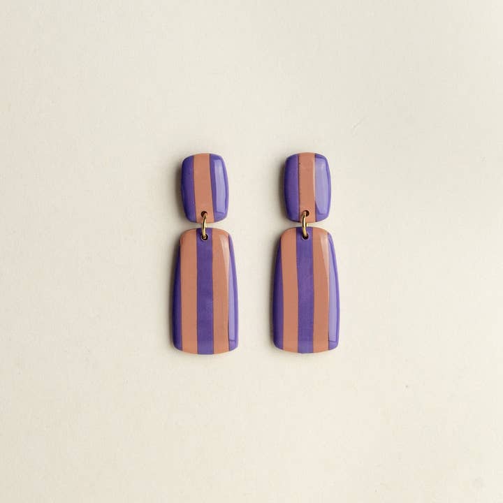 Van Schaaijk Studio - Wholesale Dangle Earrings - Earrings Julia - Blueberry / Guave0