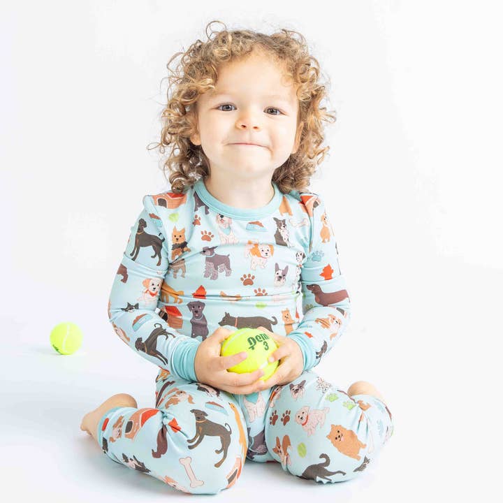 Bleu/Multi Pyjama en bambou Dogs Bark Pets pour enfants en vente sur Faire1