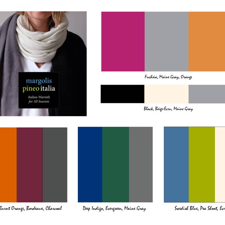 Margolis Pineo Italia - Wholesale Throw Blanket - COZY CASHMERE BLEND THROW, 'TRICOLORE' - HOLIDAY FAVE!8