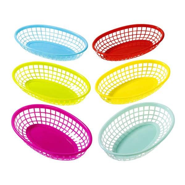 Talking Tables USA - Wholesale Serve Bowl - Multicolor Food Baskets - 6 Pack | Party Supplies |7