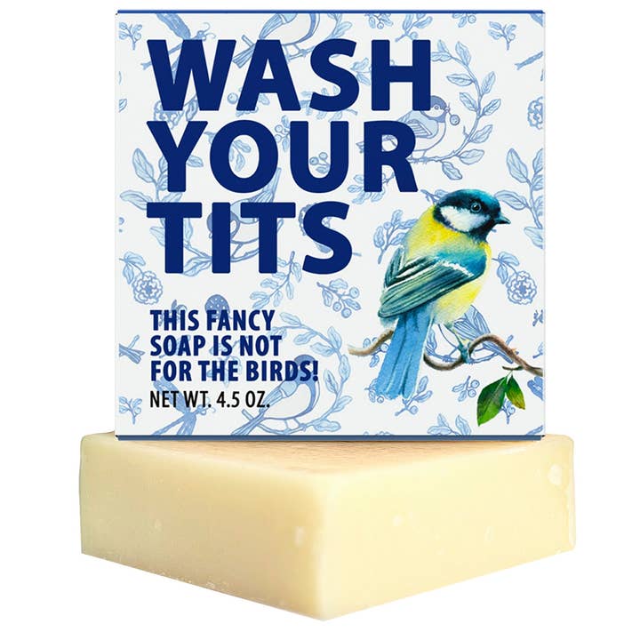 Totally Cheesy - Wholesale Bar Soap - Wash Your Tits Bird Pun Soap | Funny Novelty Gift