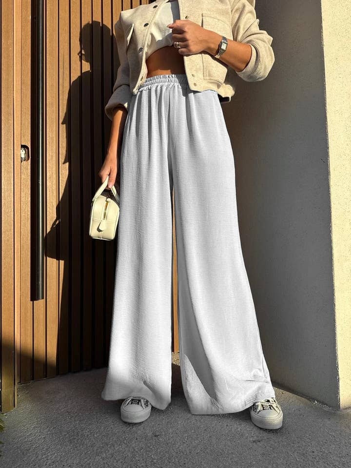 ESTEE BROWN - Wholesale Pants - Women's - Fluid wide-leg pants - 6521