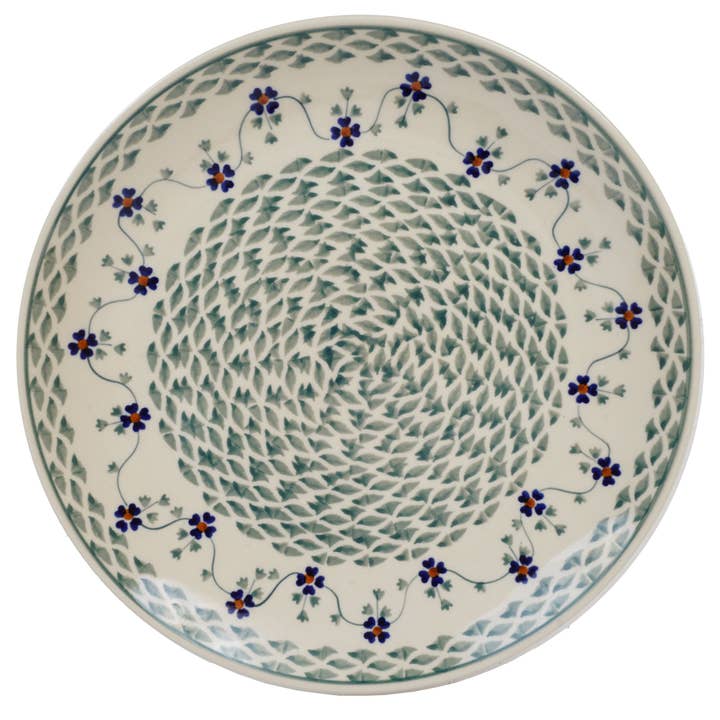Plate, Round, Dinner, 10" in "Woven Pansies" by Manufaktura | T132T-RV for wholesale by Polish Pottery Outlet