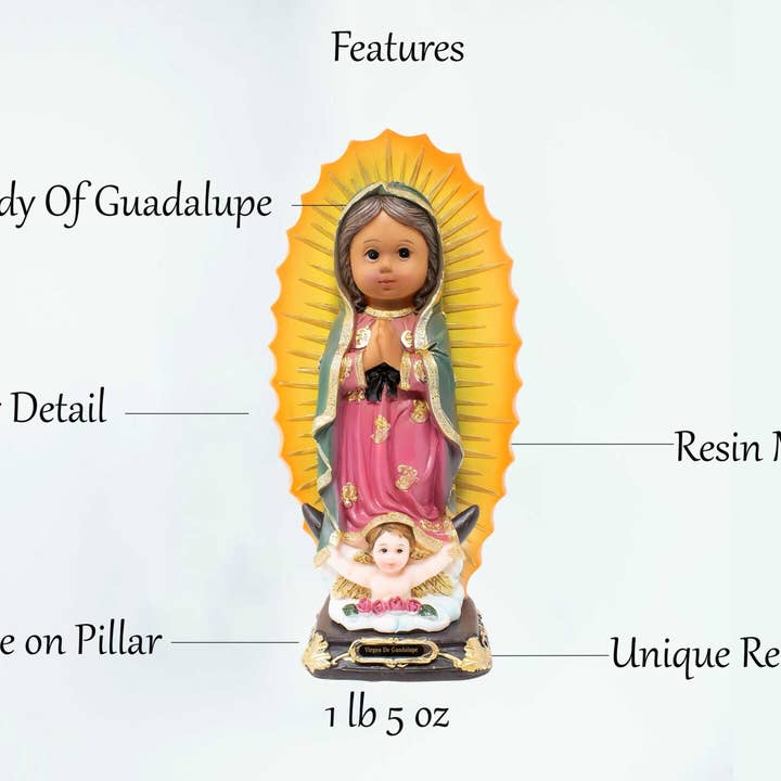 mrcjsales - Wholesale Sculpture - MrcjSales - Our Lady of Guadalupe Infinite Statue | Virgen de Guadalupe Resin | Multiple Sizes | Church Decor, Home Gifts, Prayers3