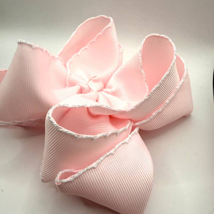 Double Stacked Ice Pink Moonstitch for wholesale by Luminous Sky Bowtique