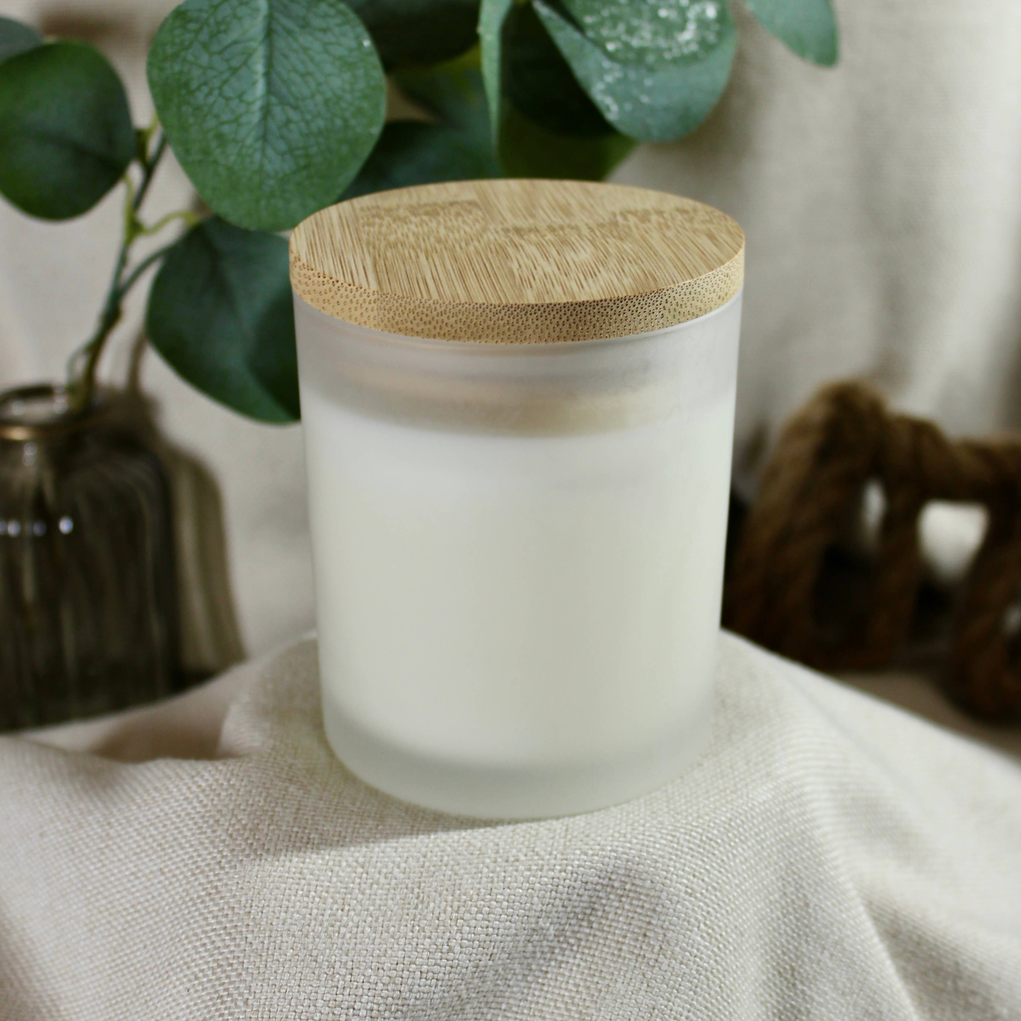 Eunoia Candle Co. - Wholesale Jar/Filled Candle - White Label Soy Candle (Unbranded) 8 oz Glass Jar+ Wood Wick5