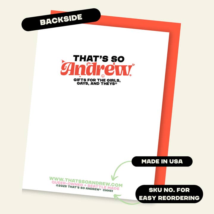 That’s So Andrew - Wholesale Christmas Card - Merry Christmas Mom / Fat Guy Takes Credit | Funny Holiday Greeting Card2