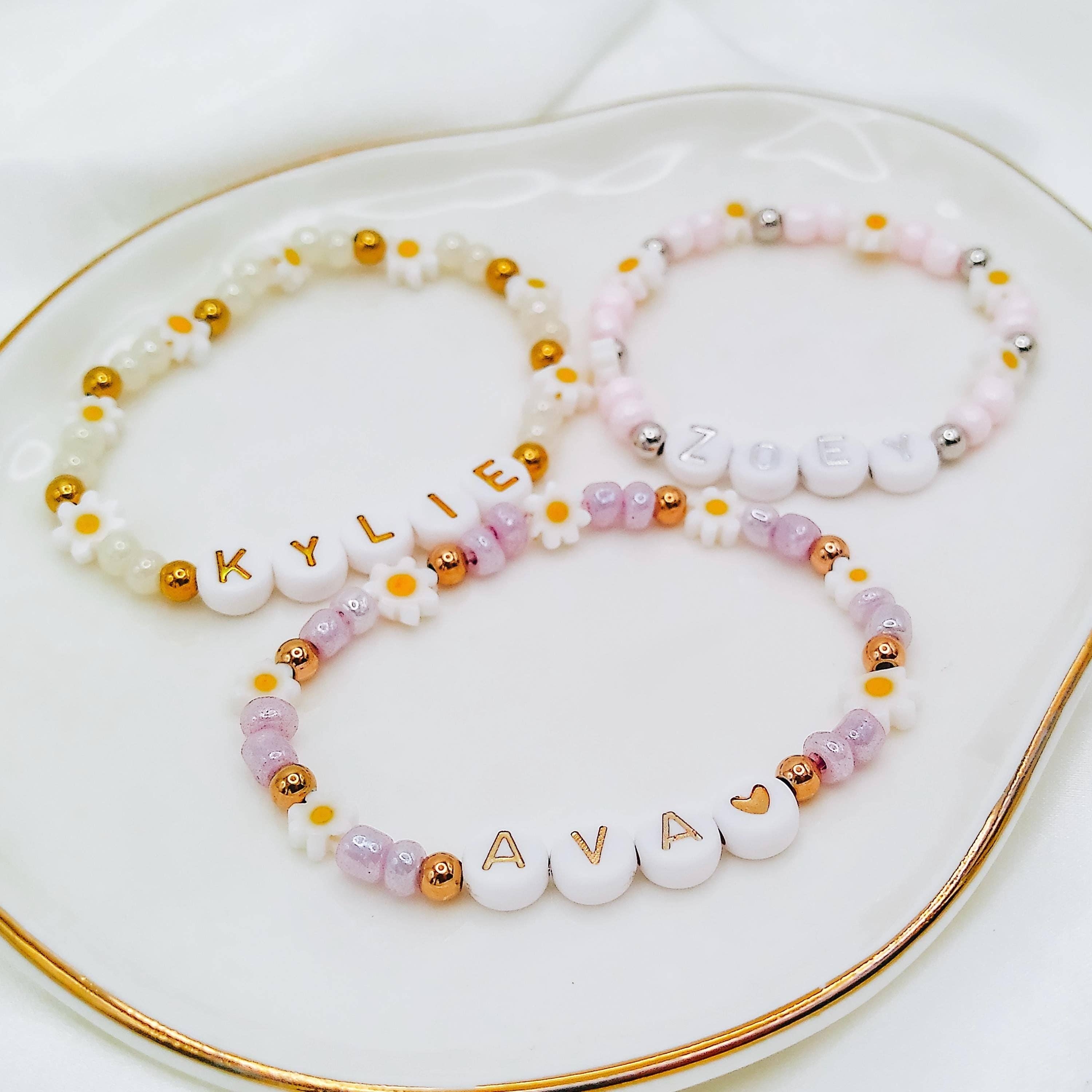 Avy + Tay - Wholesale Beaded Bracelet - BEADED DAISY WORD BRACELET3
