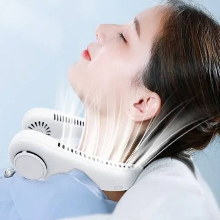 42POPS - Wholesale Handheld folding fan - `.Portable Hands Free Bladeless Neck Fan10