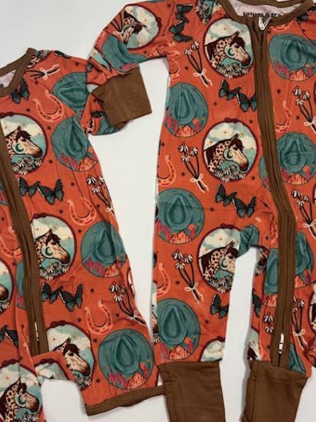 Peach Pony Bamboo Shortie for wholesale by Tatum & Trace