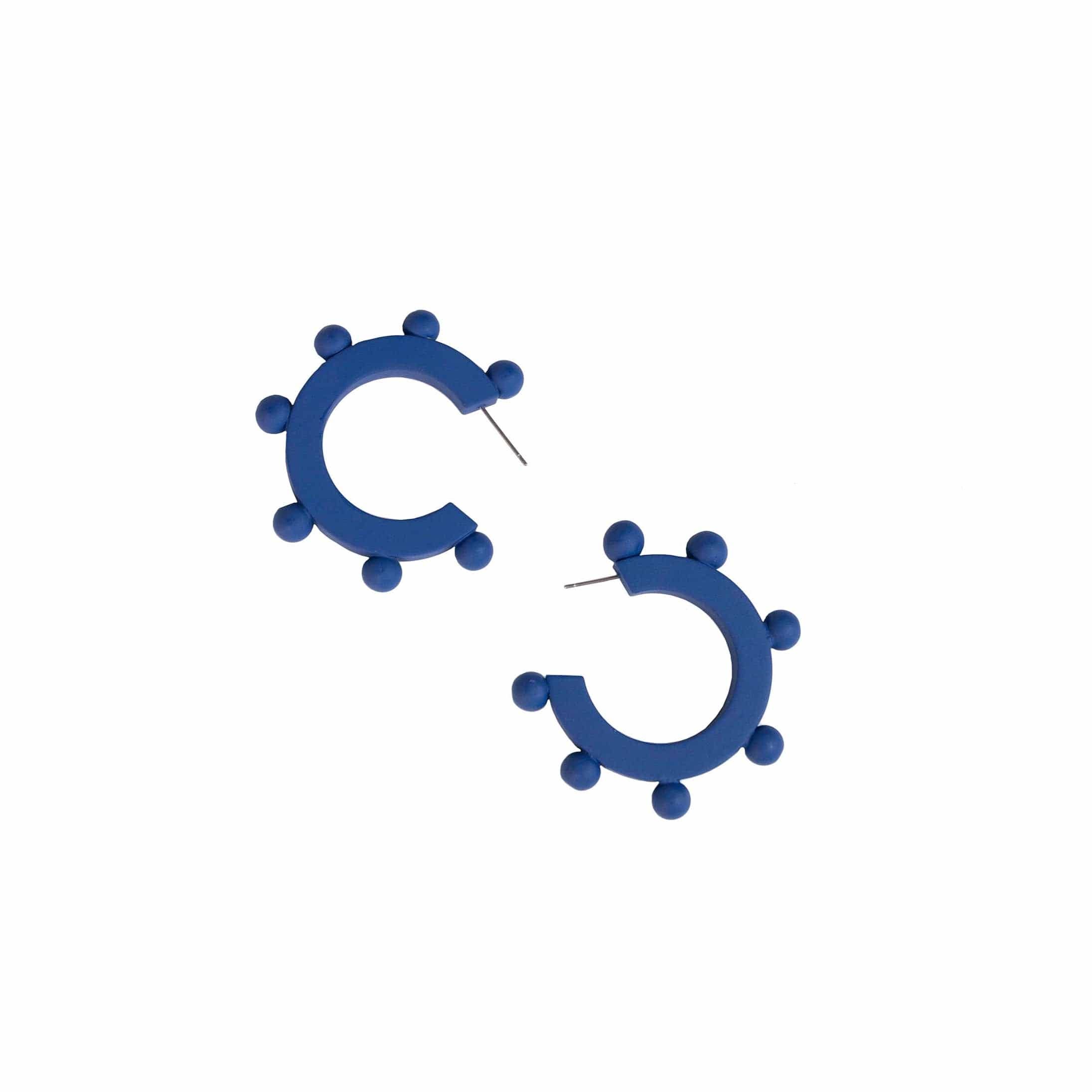 Sunshine Tienda - Wholesale Hoop Earrings - Navy Bead Hoops