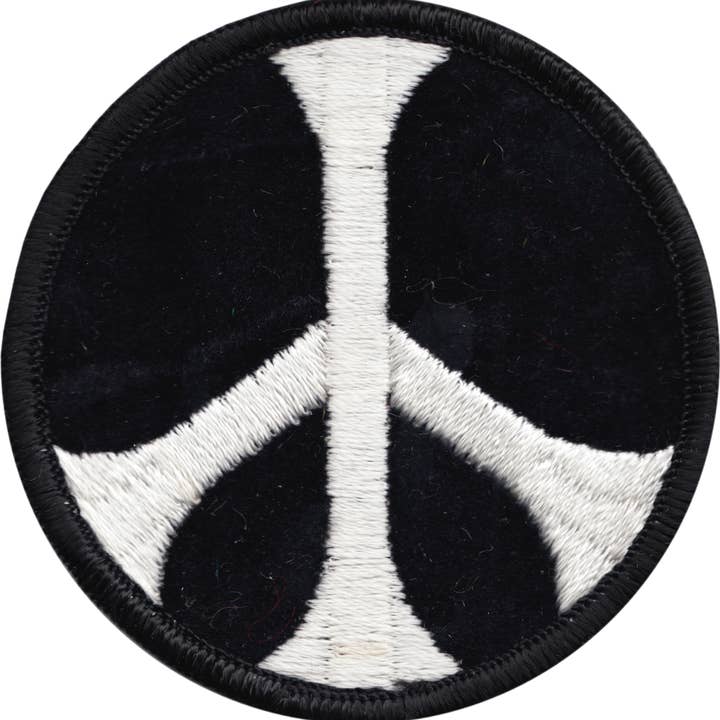 Patch - Peace Sign - Thick Lines - Four Color Options for wholesale by Square Deal Recordings & Supplies
