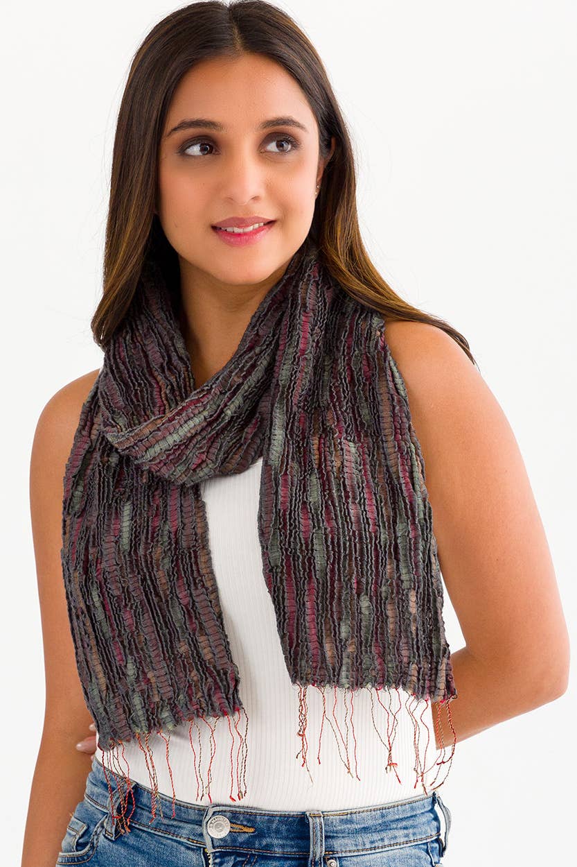 Sevya Handmade - Vente Écharpe – femme - Revati Écharpes en soie et laine24