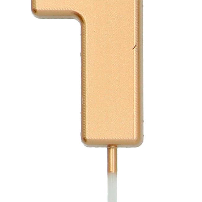 Bougie numéro 1 dorée - 5 cm pour la vente par Folat BV