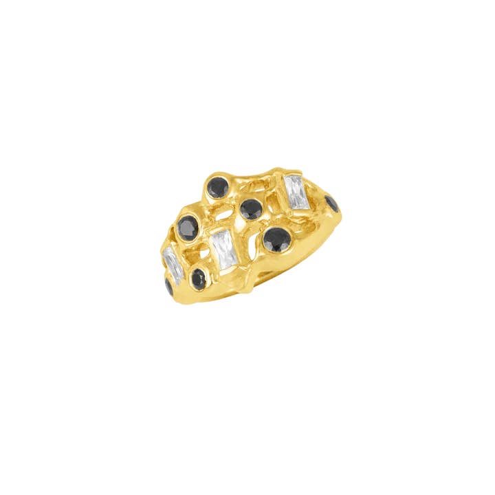 Forge Clicker – 14K/18K Gold Multi-Gem Clicker Ring for wholesale by Piercing-zone