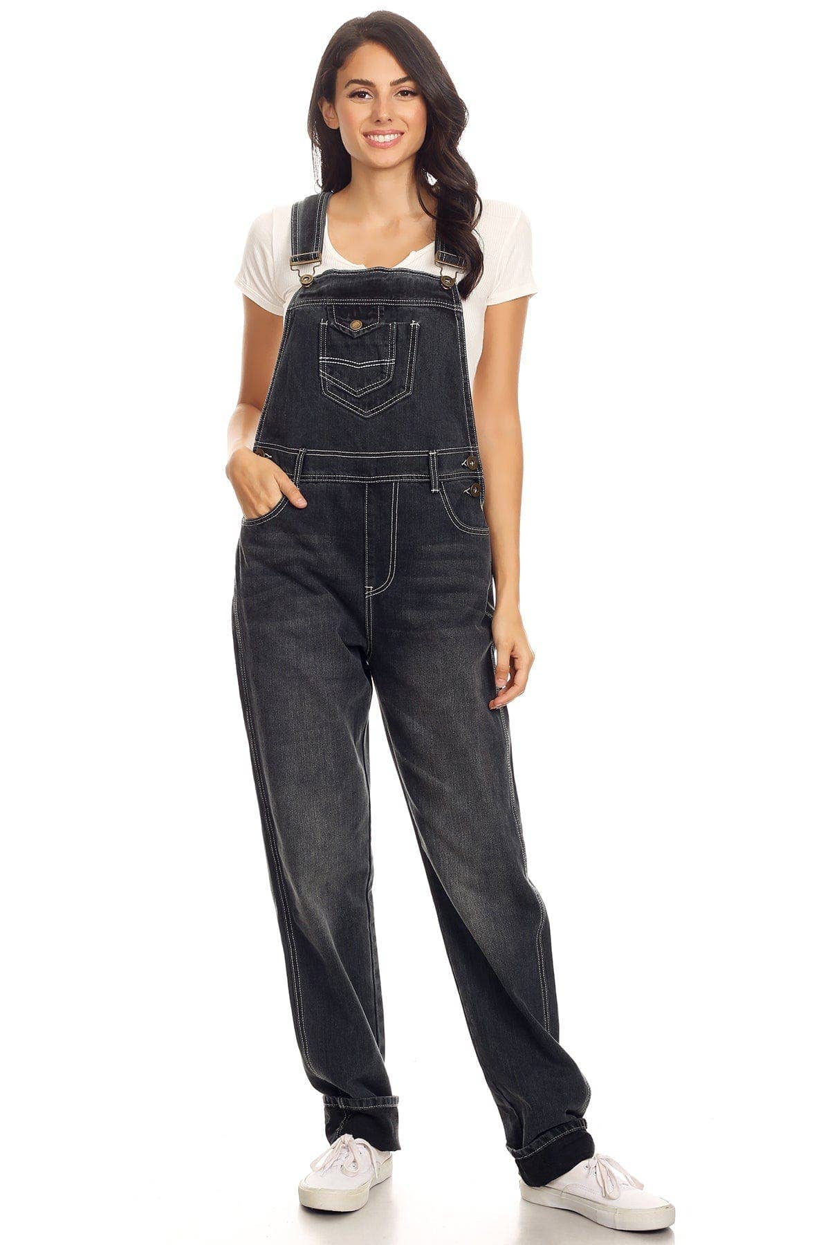 Anna Kaci Wholesale - Wholesale Overalls - Women's - Vintage Straight-Leg Overalls8