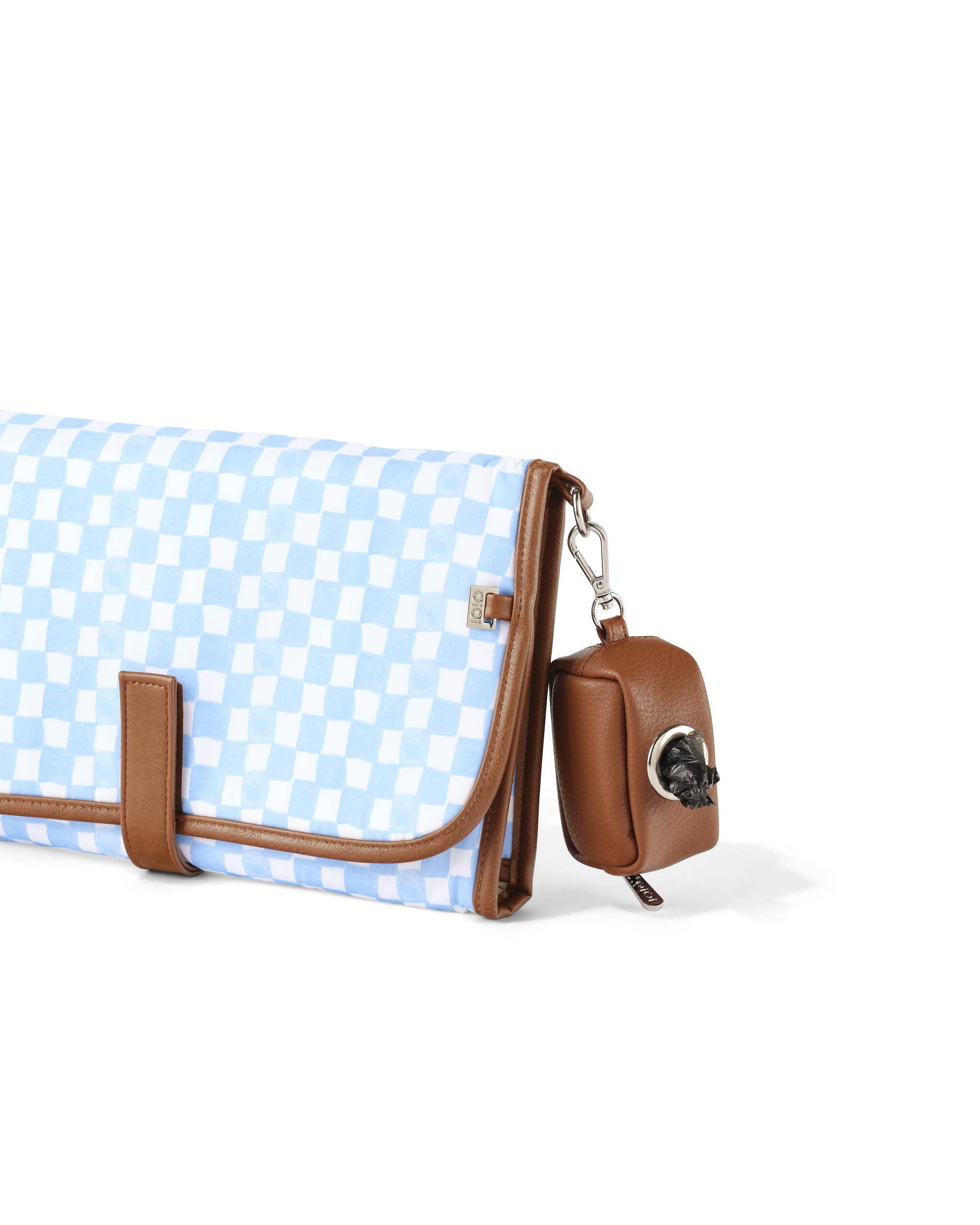 OiOi – wholesale Påse - Dam – Dispenser för avfallspåse - kastanjebrunt veganskt läder1