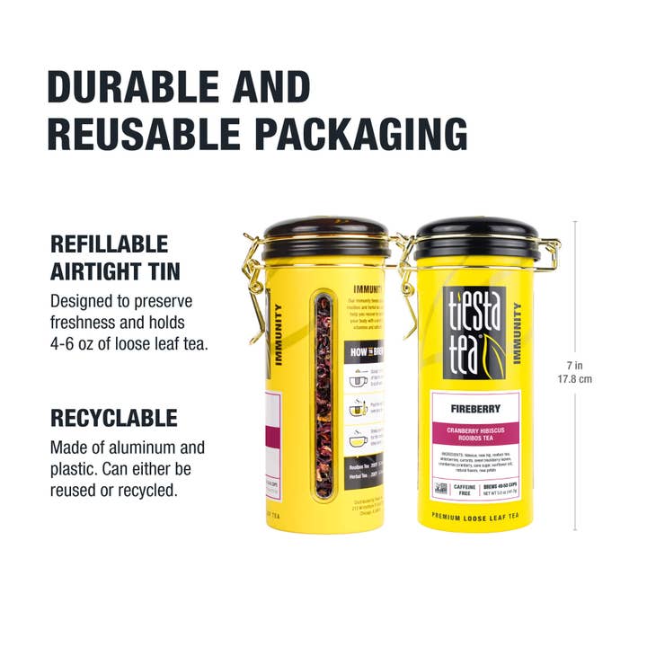 Tiesta Tea Company (loose leaf teas & accessories) - Wholesale Loose Tea - Fireberry - Cranberry Hibiscus Rooibos Tea8