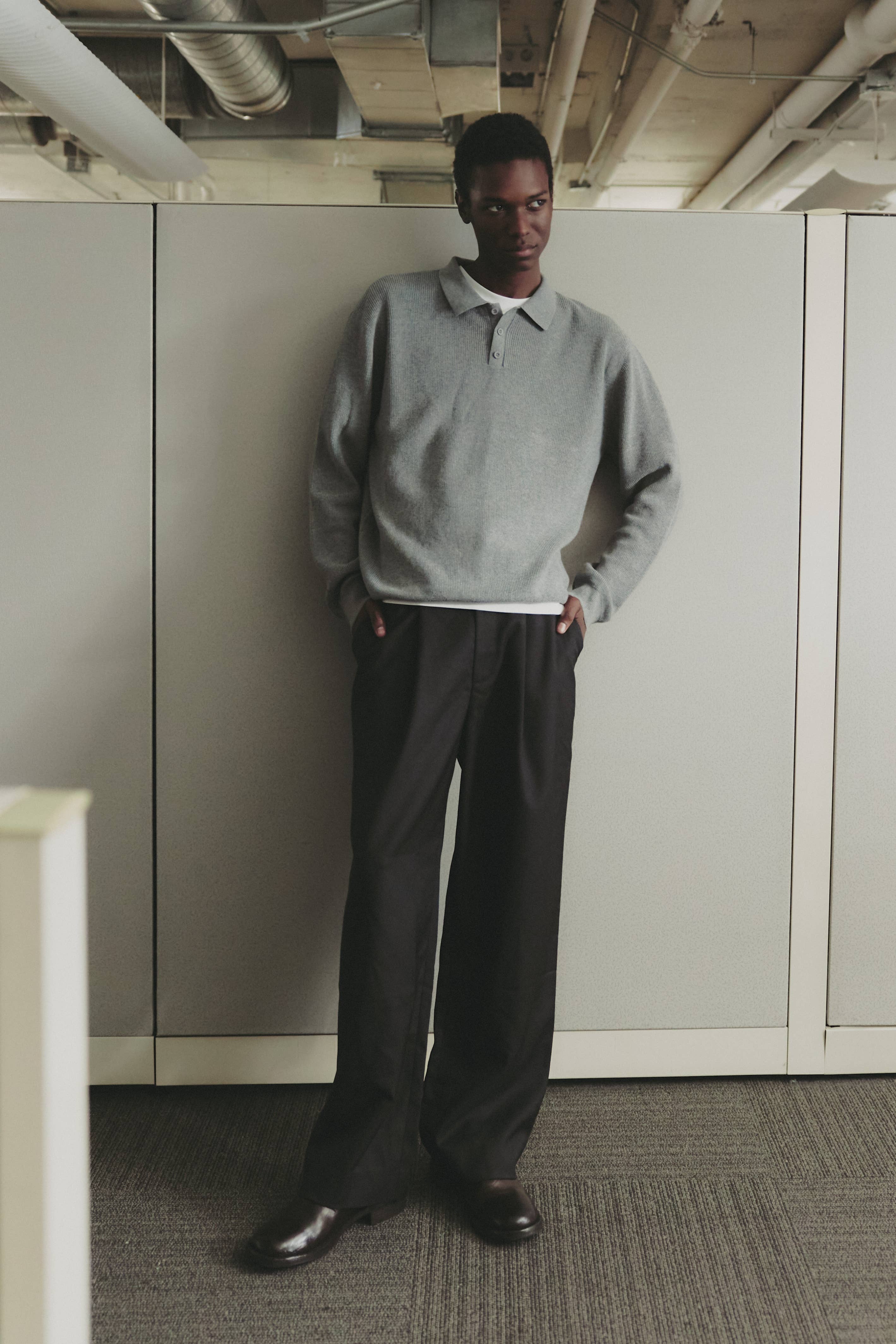 MOD REF - Wholesale Knit Sweater - Unisex - The Damien Sweater | Knit Polo Sweater Top0