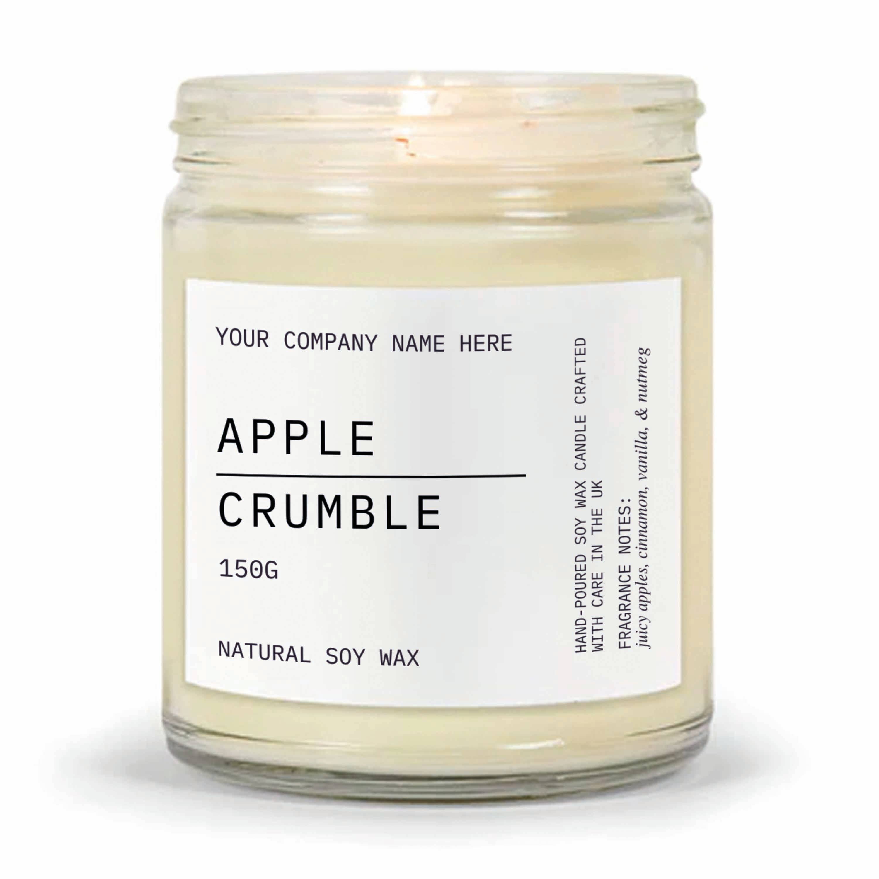 Candle Drop – wholesale Jar/filled candle – Label Style 8 | Wholesale White Label Candle | Clear Jar1