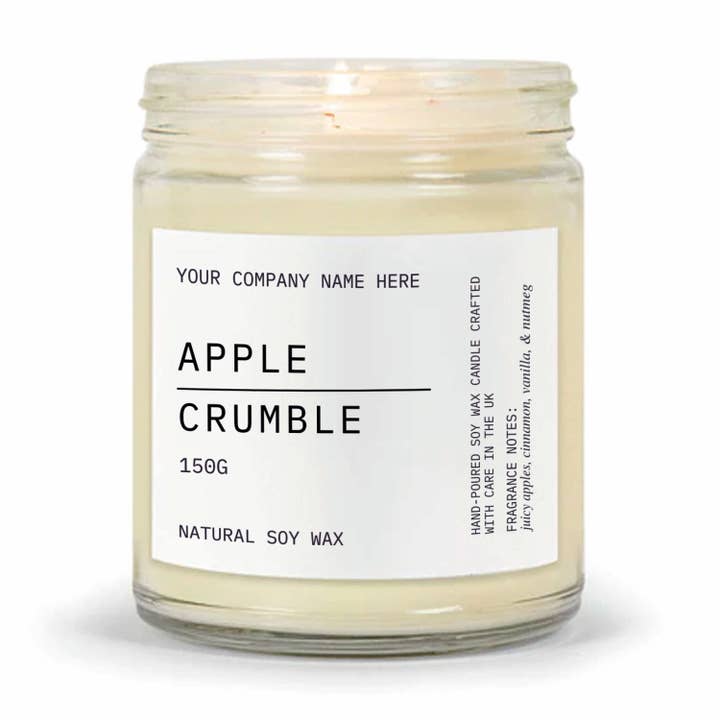 Candle Drop – wholesale Jar/filled candle – Label Style 8 | Wholesale White Label Candle | Clear Jar1