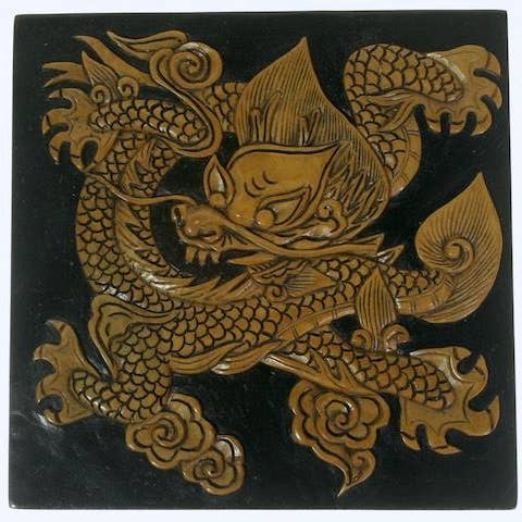 The Niger Bend – Großhandel Dekoschachteln – Drachen-Design — quadratische schwarze Speckstein-Schmuckschatulle3