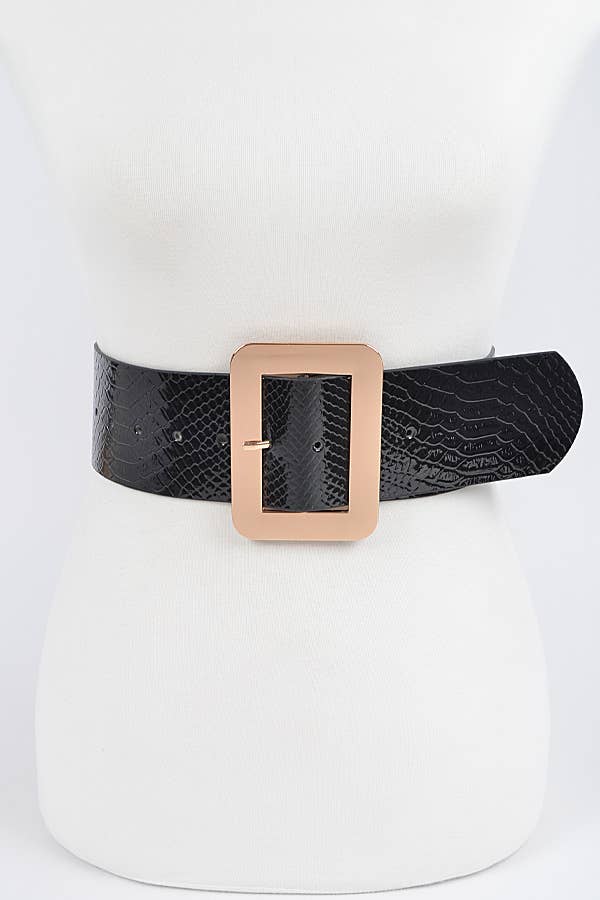 Shop Neighbors – wholesale Belt – Women's – Metallic Snake Wide Waist Belt3