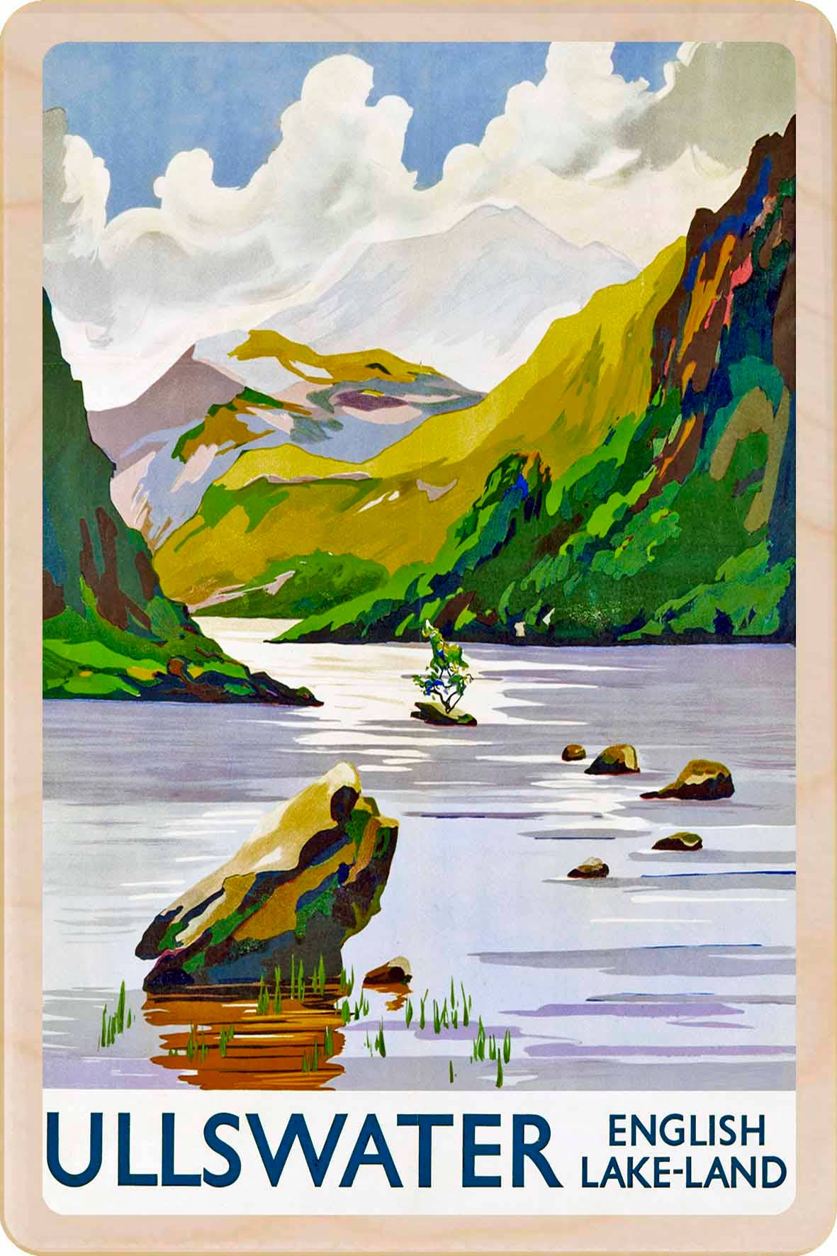 THE WOODEN POSTCARD COMPANY – wholesale Postcard – Ullswater, The Lake District - Eco-friendly cards & magnets0