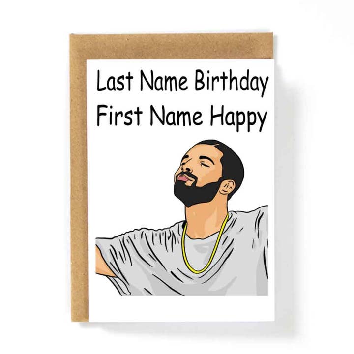 Drake Geburtstagskarte für den Großhandel von HotAvocado.com