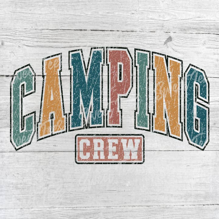 Transfert de sublimation rétro pour l'équipe de camping pour la vente par Sweet Tees