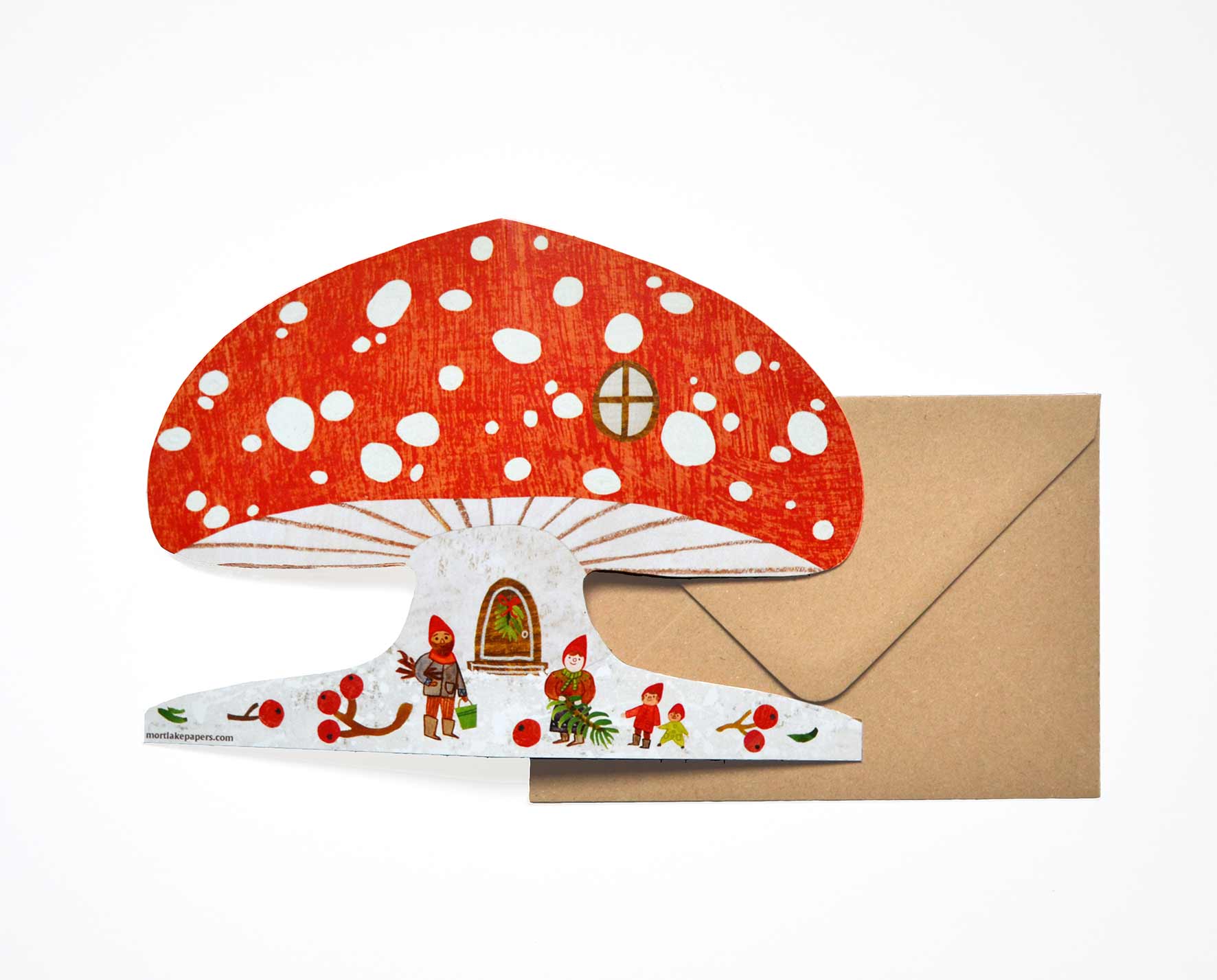Mortlake Papers - Wholesale Christmas Card - Snowy Mushroom Card | Christmas Card | Toadstool Card
2