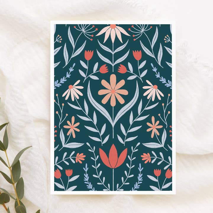 Botanical Greeting Card | Floral Greeting Birthday Card for wholesale by Kourtni Gunn Art