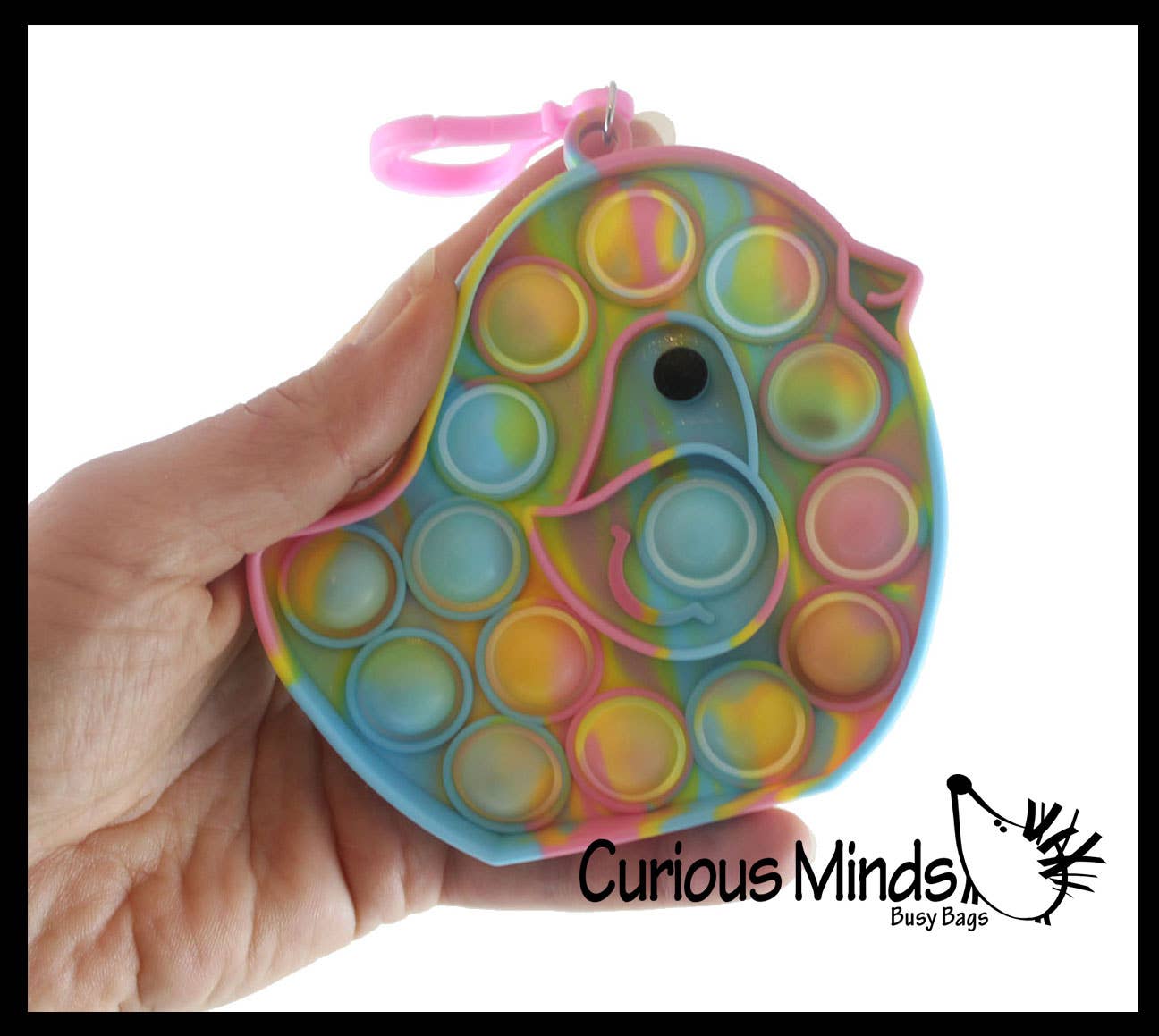 Curious Minds Toys - Vente Fidget/jouet anti-stress – enfant - 1 petit oiseau accroché à une pince à bulles, sur le thème du printemps, facile