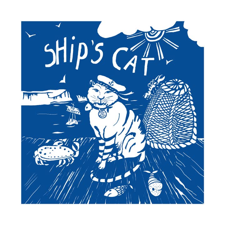 Port and Lemon - Wholesale Everyday Greeting Card - Ships Cat Greetings Card by Tracy Evans for Port and Lemon1
