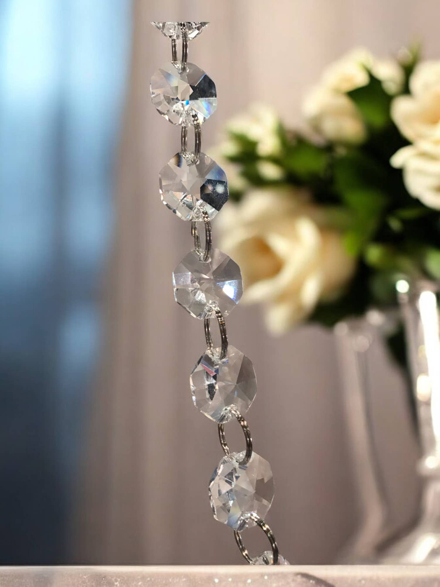 Decor N Beyond - Wholesale Bunting/Garland - Octagon Crystal Bead Chain1